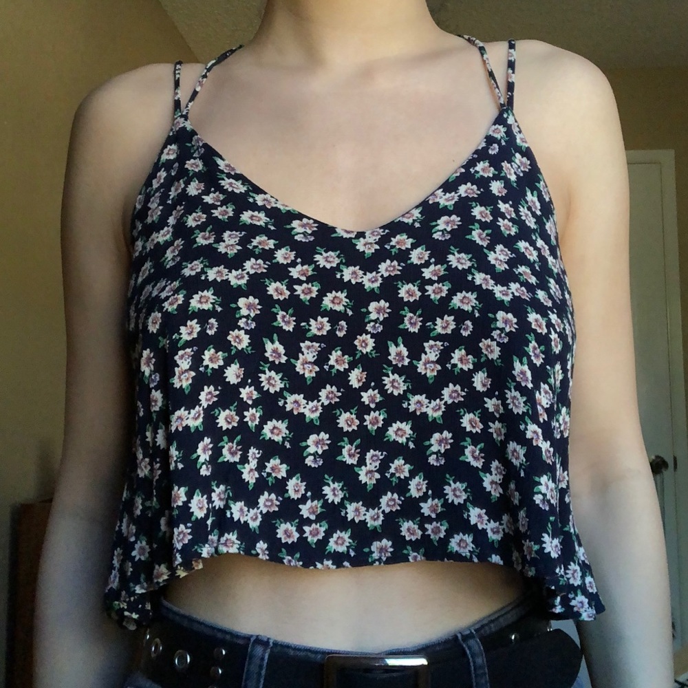 Urban Outfitters Blue Daisies Tank